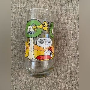 Vintage 1965 McDonalds Snoopy Peanuts Charles Schulz drinking glass